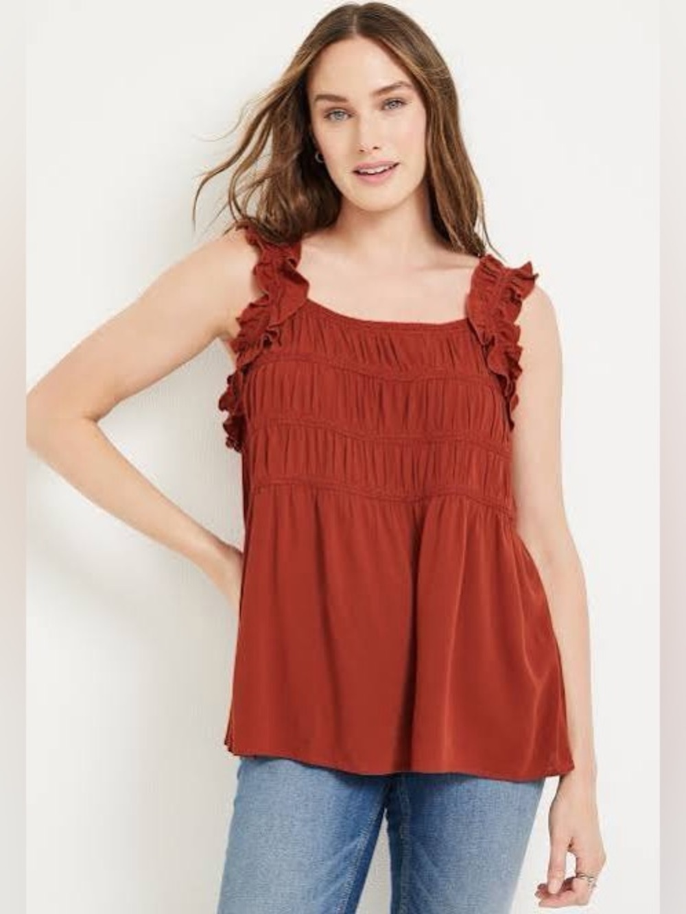 Ruffle Strap Swing Tank Top by Maurice’s